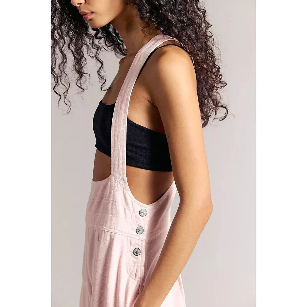 Free People We The Free Felix Tapered Overalls Jumpsuit Pinafore Solid XS 286884